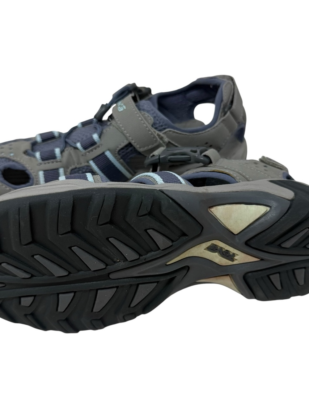 Teva Omnium Womens size 8 Hiking Sandals Blue Grey Closed Toe Water Shoes - Picture 2 of 6